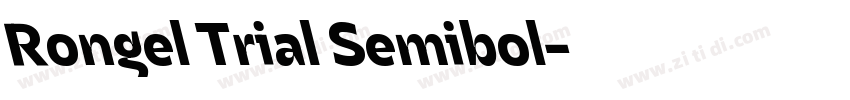 Rongel Trial Semibol字体转换